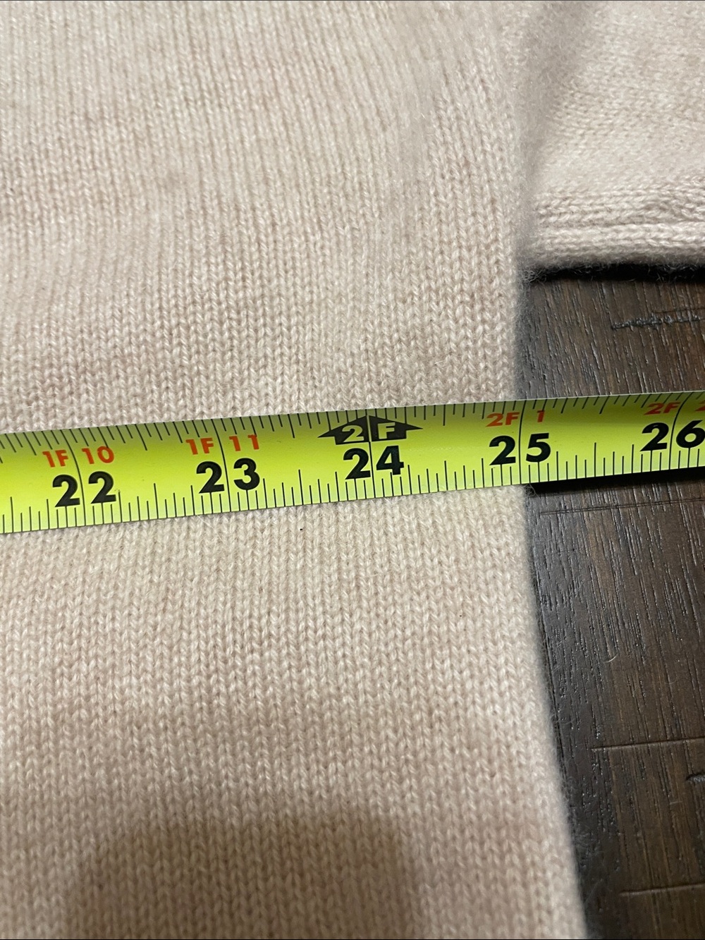 Faherty 100% Cashmere Open Front Long Cardigan Beige Size Medium - Picture 8 of 10